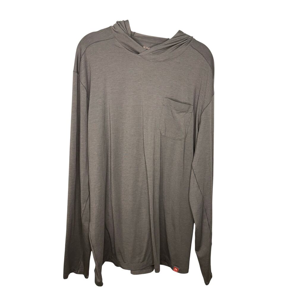 Simms Glades Hoody Lightweight Gray Size XL Men's Fishing Quick Dry